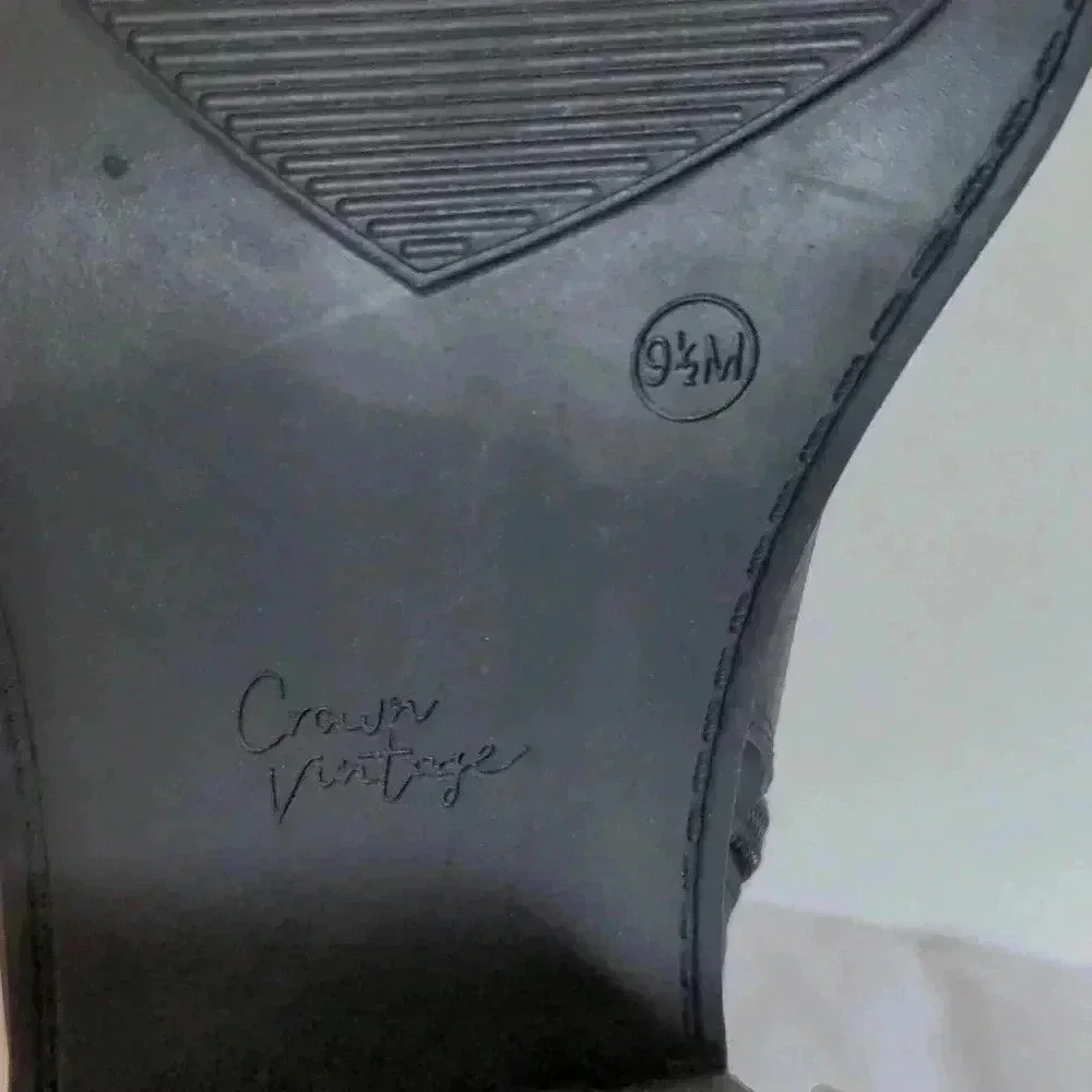 Crown Vintage inner zip heeled Boots 9 1/2 - Picture 7 of 9